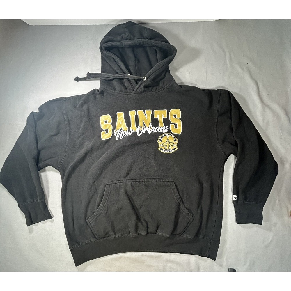 Starter New Orleans Saints‎ black hoodie men's XL has faded some